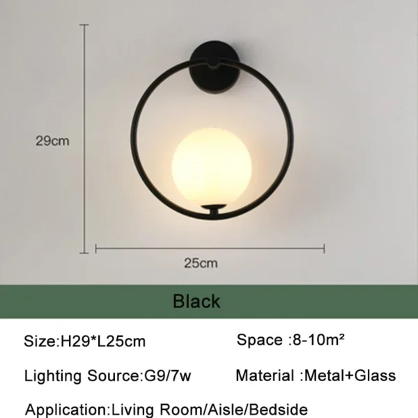 Nordic Glass Ball LED Wall Light