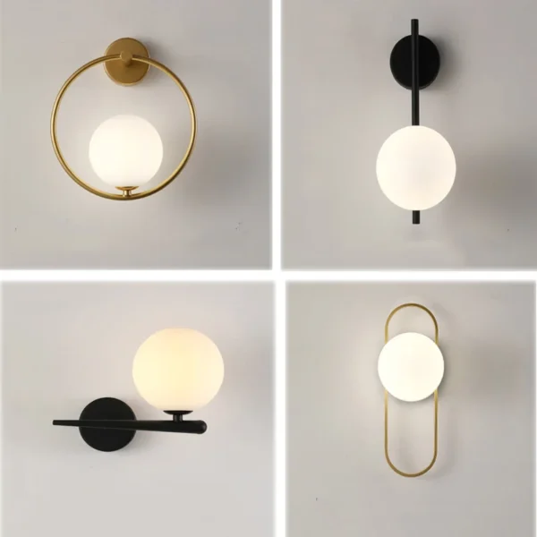 Nordic Glass Ball LED Wall Light
