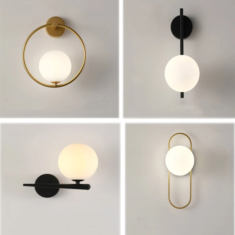 Nordic Glass Ball LED Wall Light