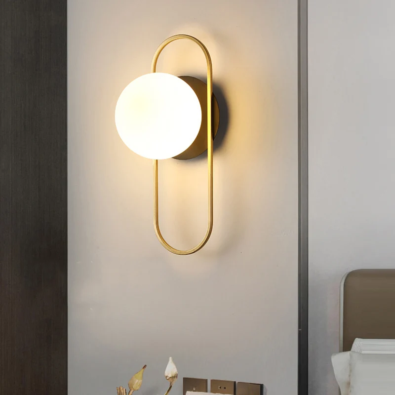 Nordic Glass Ball LED Wall Light