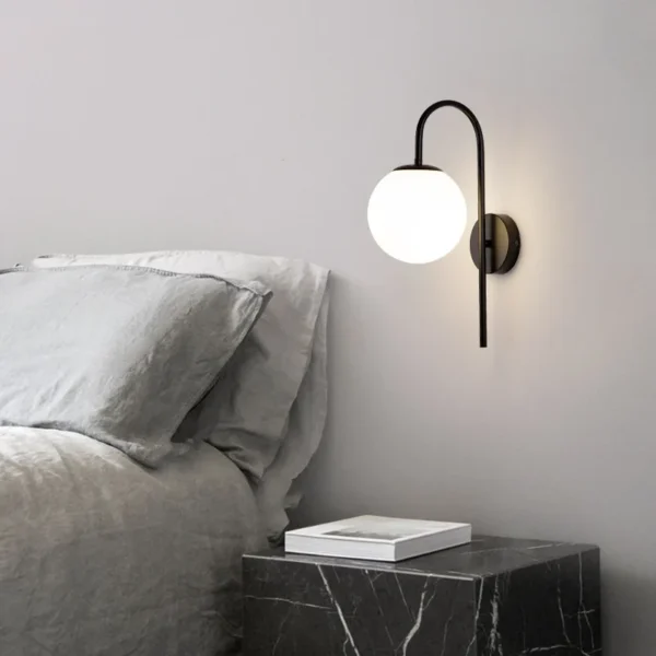 Modern Simple LED Wall Lamp Glass Ball