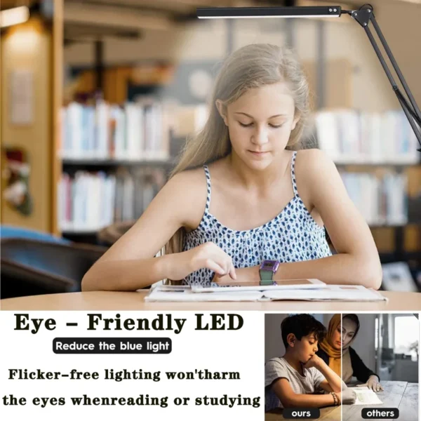 LED Desk Lamp with Clamp Swing Arm