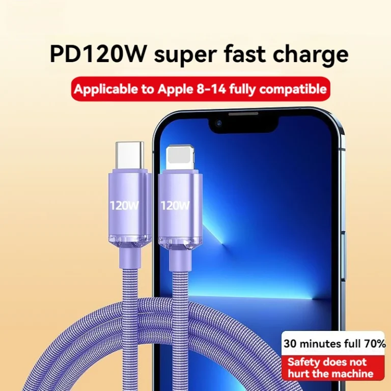 NNBILI 120W 6A USB C for iPhone 13 12 11 Pro Max XR 8 PD Fast Charging