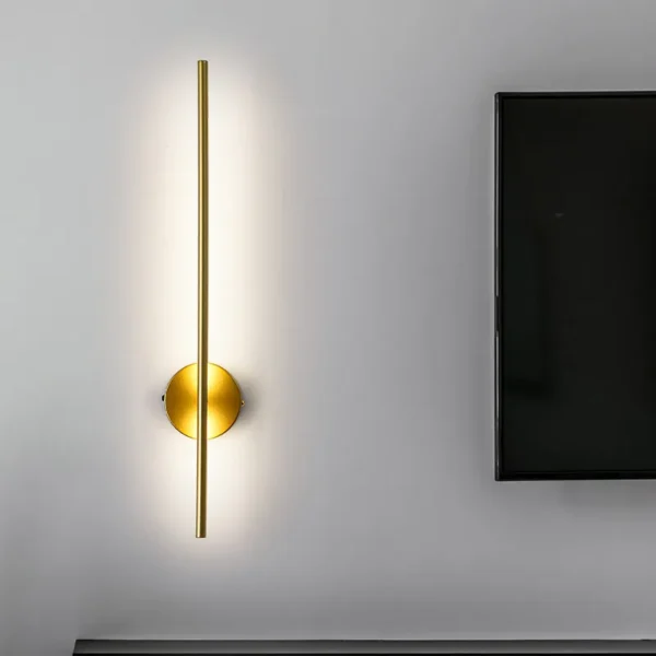 Magnetic Rechargeable Wall Lamp Black and Gold