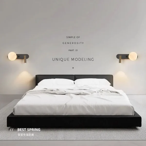 Wall lamp Nordic modern black and white minimalist