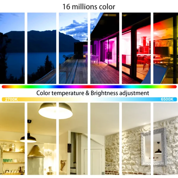 LED Smart Bulb E27 100-240V Color Changing LED Bulb