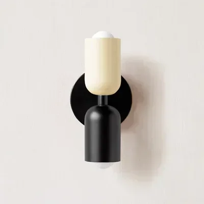 Black and White Colorful Bedside Wall Lamp Nordic