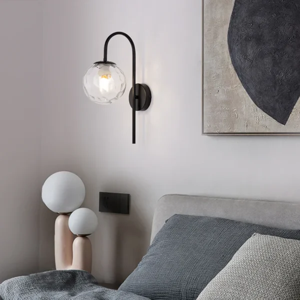 Modern Simple LED Wall Lamp Glass Ball