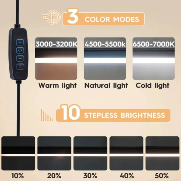 LED Desk Lamp with Clamp Swing Arm