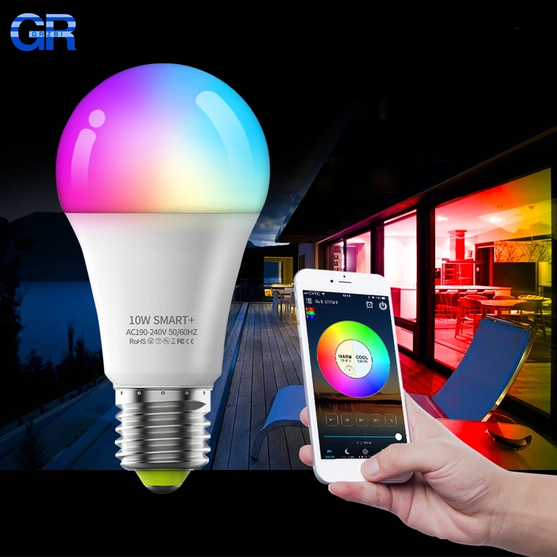 LED Smart Bulb E27 100-240V Color Changing LED Bulb