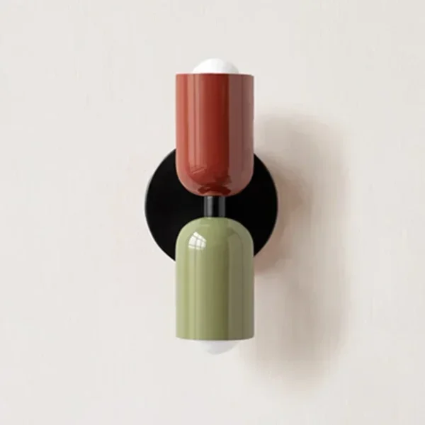 Red and Green Colorful Bedside Wall Lamp Nordic