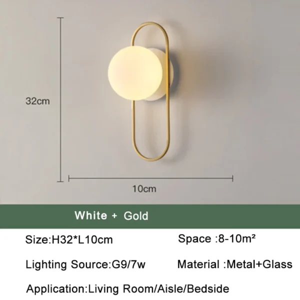 Nordic Glass Ball LED Wall Light